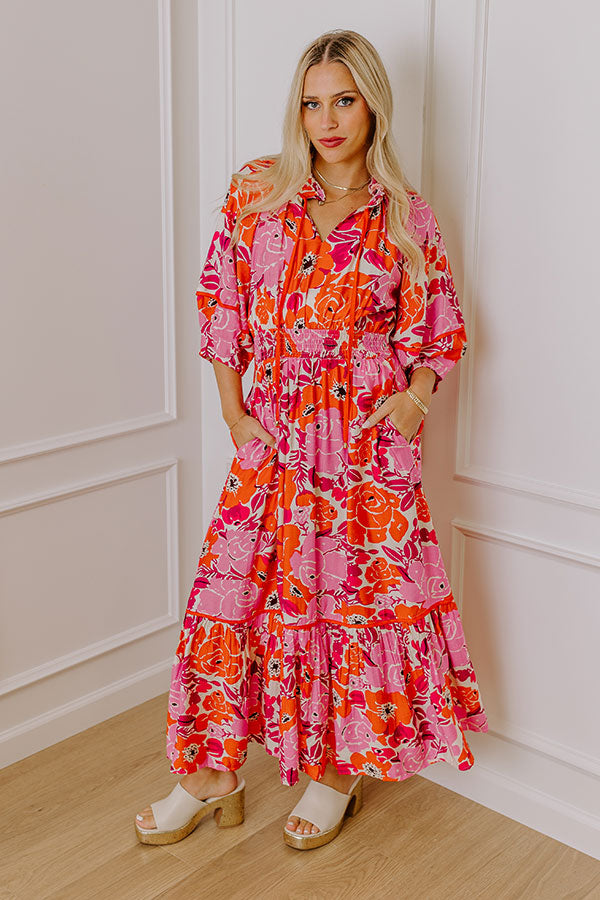Chasing Sunsets Floral Maxi Dress Image - 1