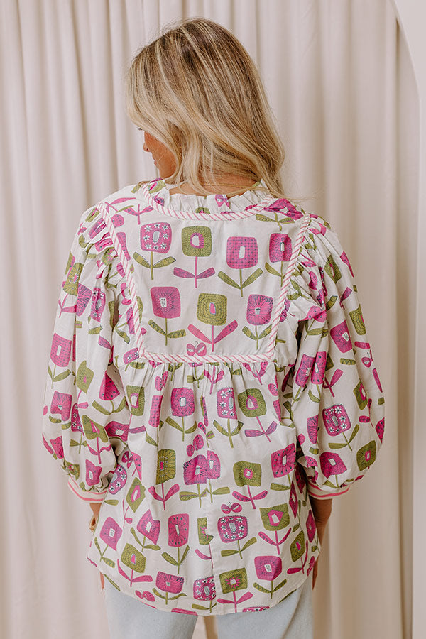 Spring Energy Floral Top Image - 4