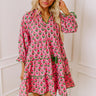 Playful Pursuits Floral Mini Dress in Pink Image - 1