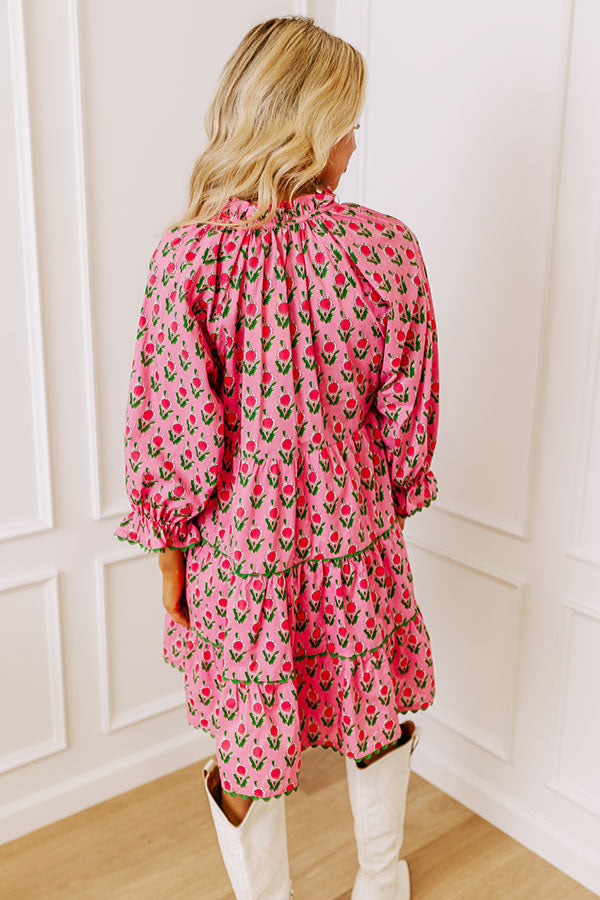 Playful Pursuits Floral Mini Dress in Pink Image - 5