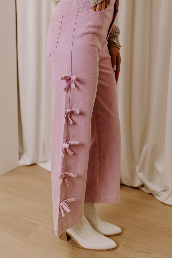 The Layla High Waist Wide Leg Jean in Lavender Image - 4