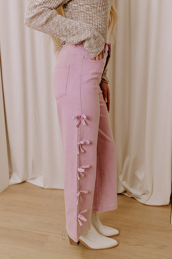 The Layla High Waist Wide Leg Jean in Lavender Image - 2