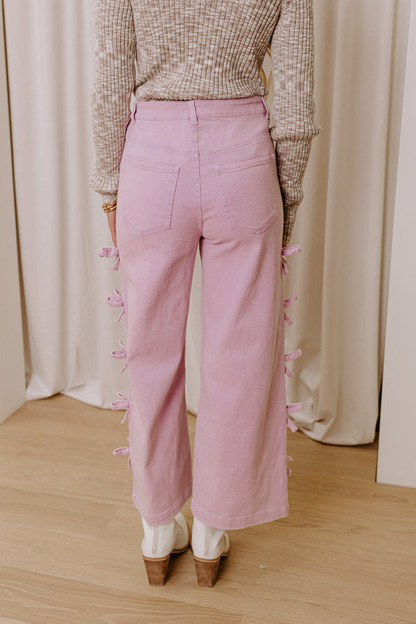 The Layla High Waist Wide Leg Jean in Lavender Image - 5