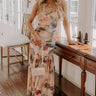 Gala Ready Floral Ruched Maxi Dress Image - 1