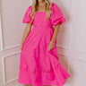 Margaritas Please Cut Out Midi Dress in Hot Pink Image - 1