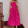 Night At The Gala Jacquard Midi in Hot Pink Image - 1