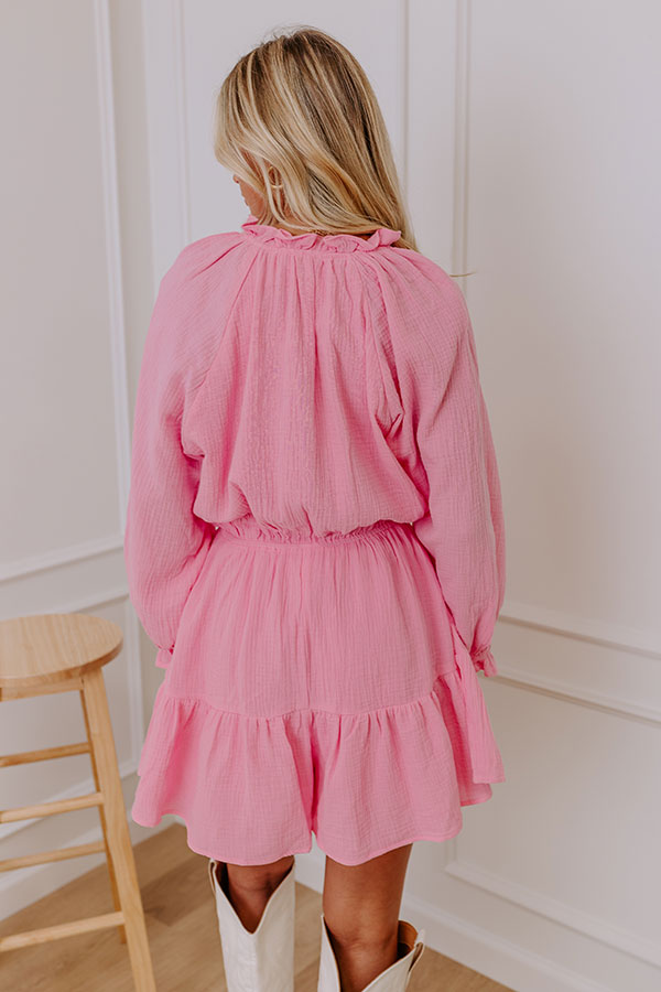 Spring Fling Front Tie Romper in Pink Image - 5