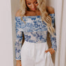 Garden Party Mesh Bodysuit in White Image - 1