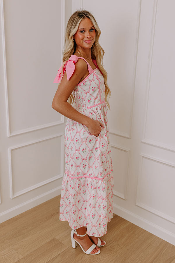 Floral Haven Smocked Midi Image - 2