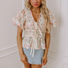 Honeysuckle Dreams Floral Top in Cream Image - 1