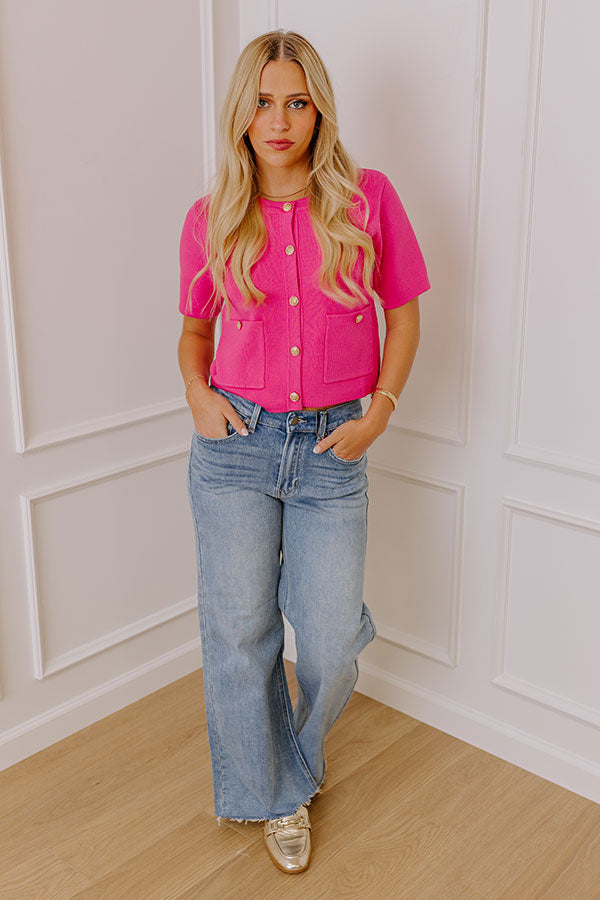 JUST USA Meredith High Waist Wide Leg Jean in Medium Wash Image - 2