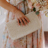 Sweet Moment Pearl Embellished Clutch Image - 1