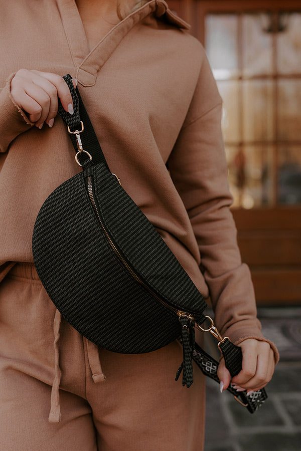 City Chic Faux Leather Fanny Pack in Black Image - 1