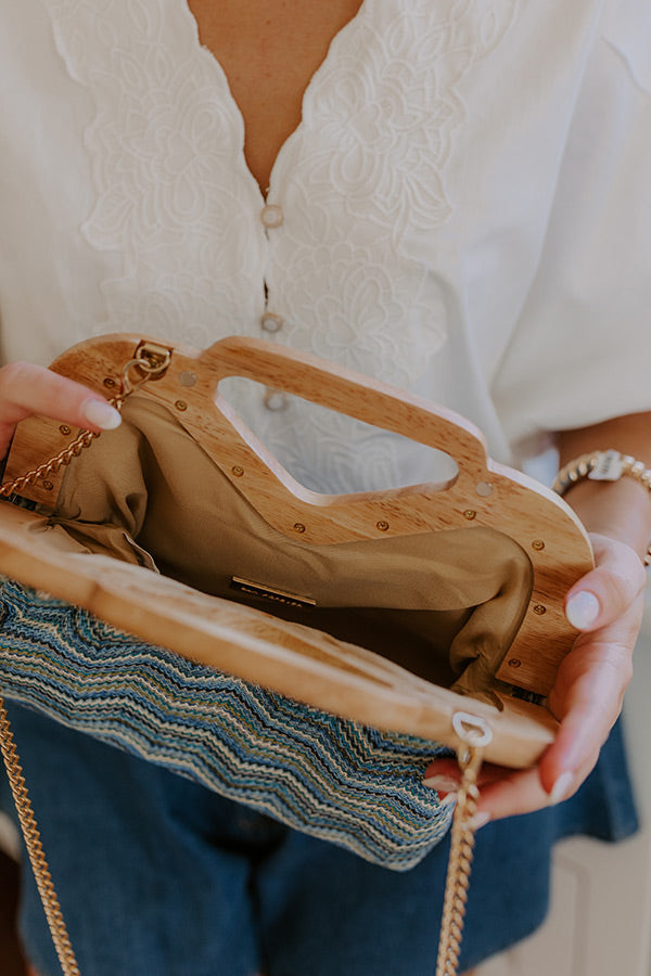 Sunny Days Ahead Woven Purse in Blue Image - 3
