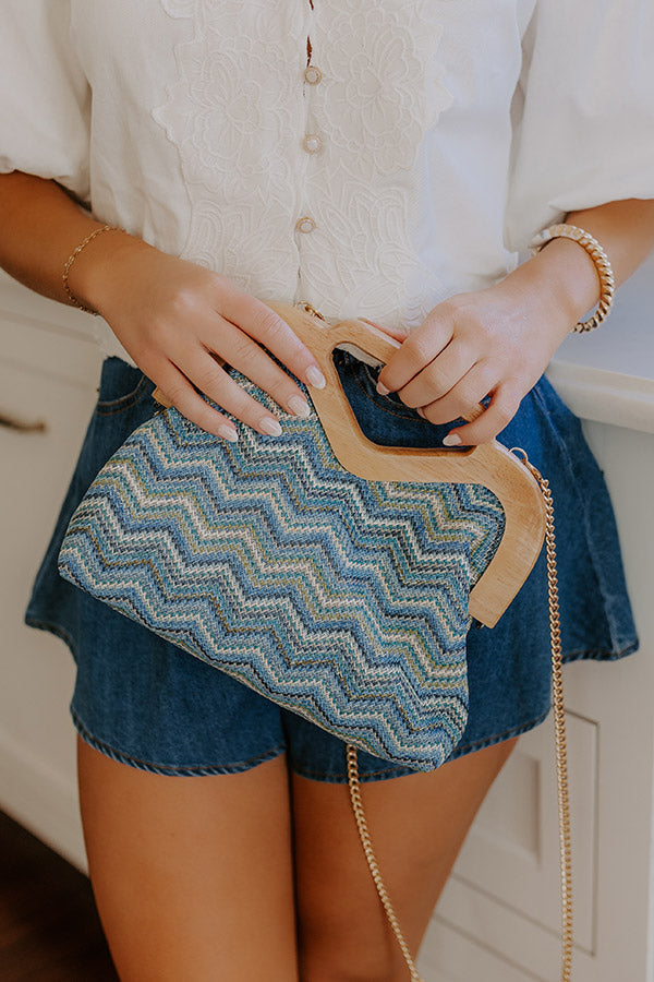 Sunny Days Ahead Woven Purse in Blue Image - 2