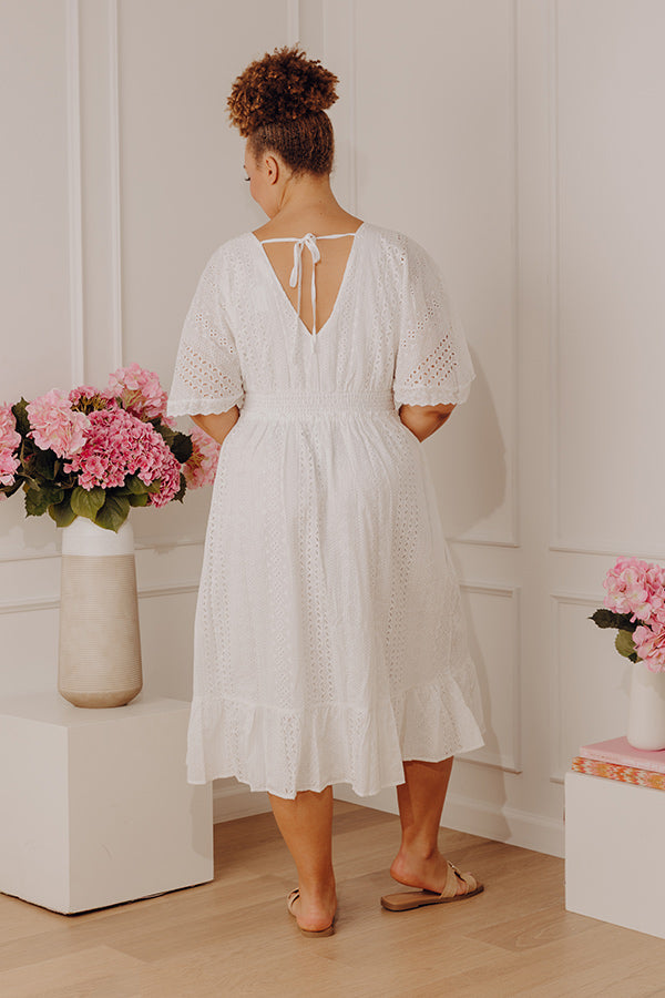 Romantic Bliss Eyelet Midi Dress Curves Image - 4