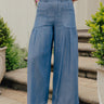 The Vivienne High Waist Wide Leg Chambray Pants Image - 1