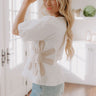 Make A Statement Floral Peplum Top In White Image - 1