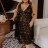 Romantic Moment Embroidered Midi Dress in Black Curves Image - 1