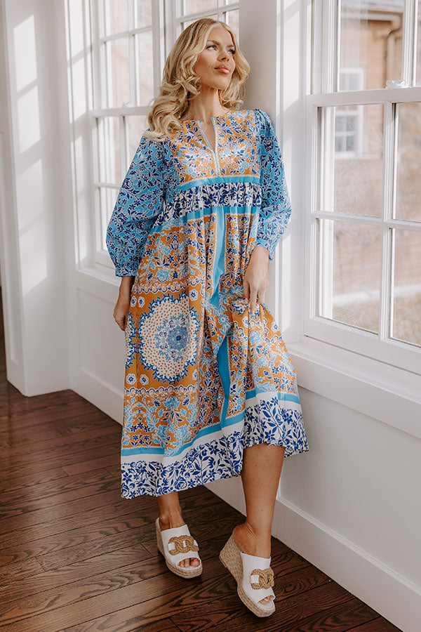 Feeling Boho Floral Midi Dress Image - 2