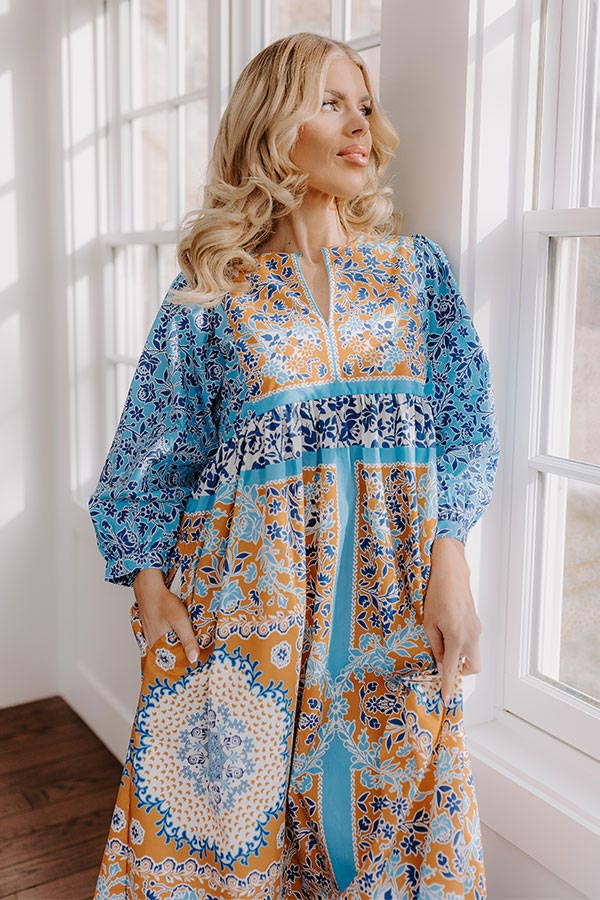 Feeling Boho Floral Midi Dress Image - 3