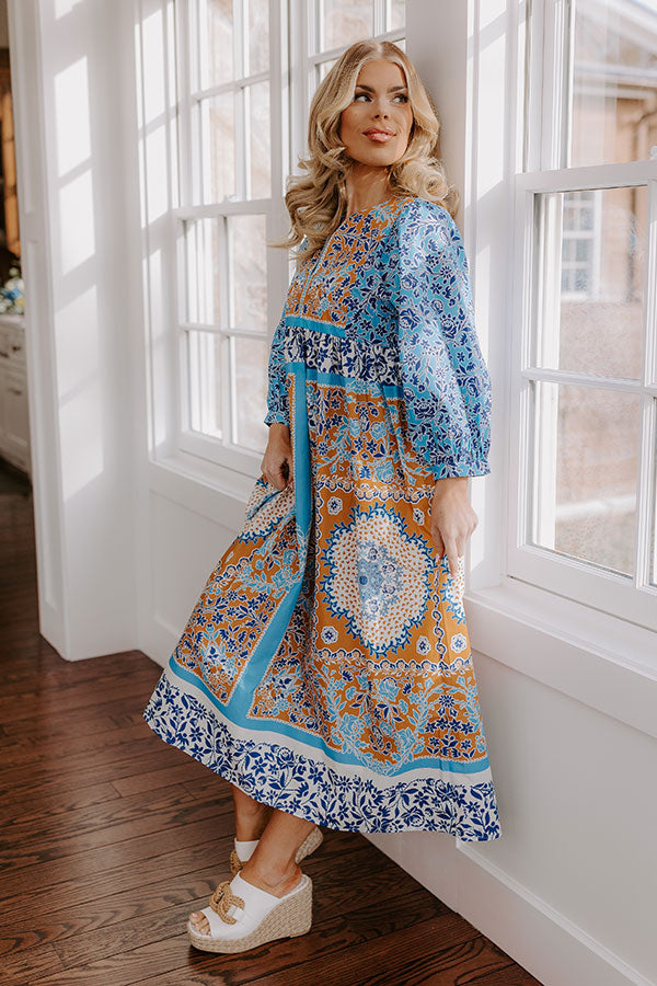 Feeling Boho Floral Midi Dress Image - 4