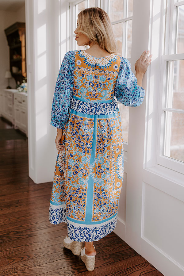 Feeling Boho Floral Midi Dress Image - 5