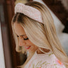 Chic Lifestyle Tweed Headband in Ivory Image - 1