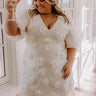 Dream Come True Applique Mini Dress in Cream Curves Image - 1