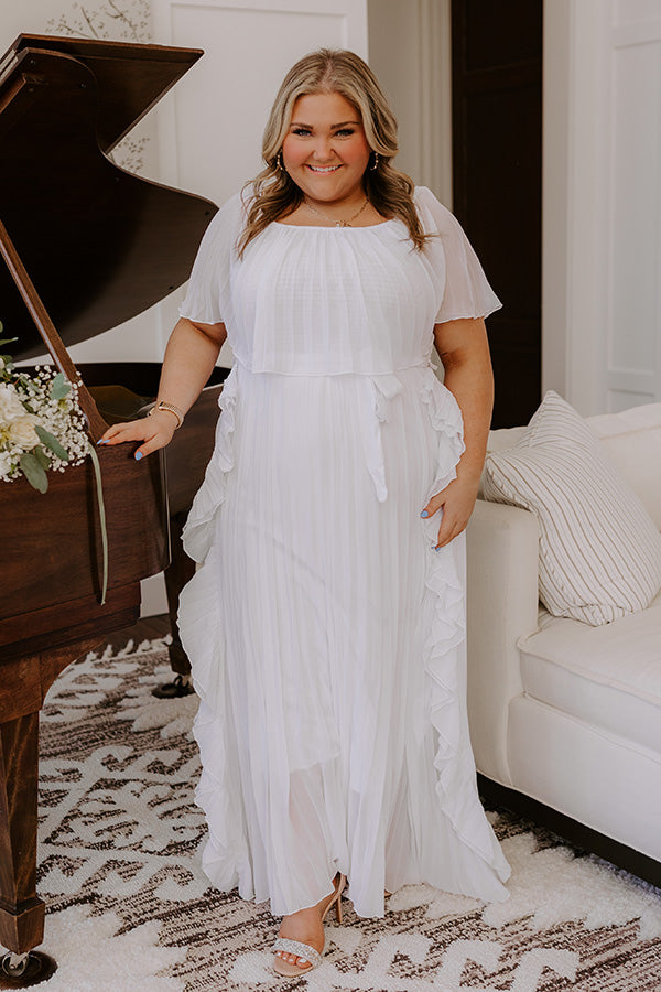 Lost In Your Eyes Pleated Maxi Dress Curves Image - 5