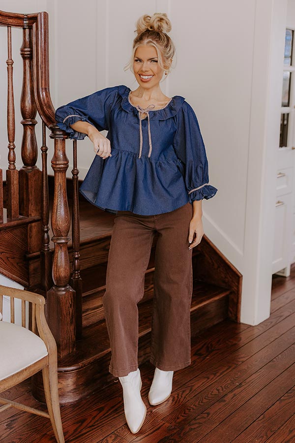 Heartfelt Happiness Chambray Top Image - 2
