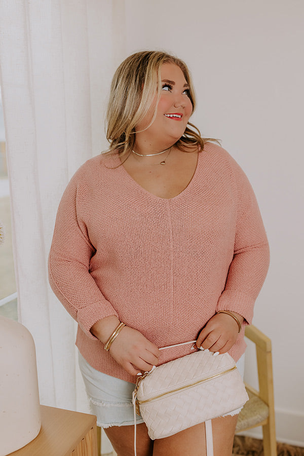 Morning Dew Knit Sweater Top in Blooming Dahlia Curves Image - 3
