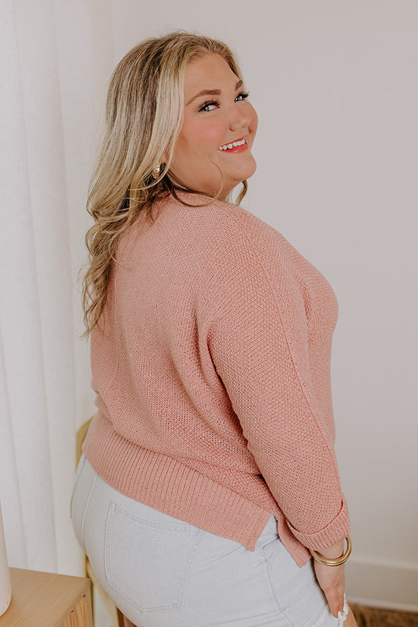 Morning Dew Knit Sweater Top in Blooming Dahlia Curves Image - 5