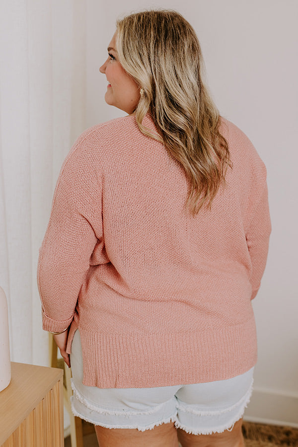 Morning Dew Knit Sweater Top in Blooming Dahlia Curves Image - 4