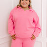 Lattes First Sweatshirt in Bubblegum Pink Curves Image - 1