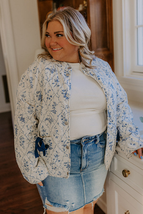 French Countryside Floral Jacket Curves Image - 4