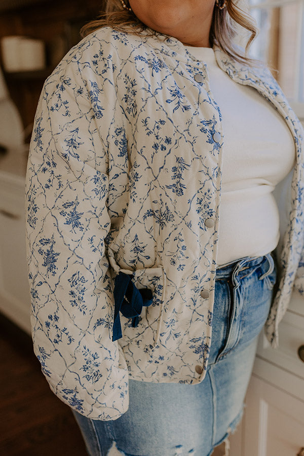 French Countryside Floral Jacket Curves Image - 2