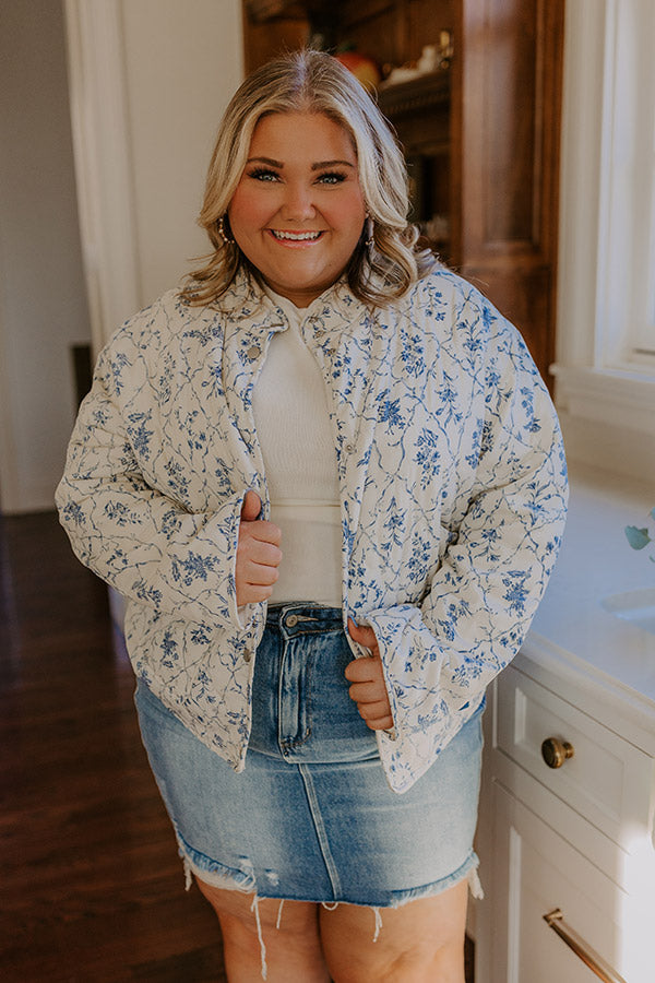 French Countryside Floral Jacket Curves Image - 5