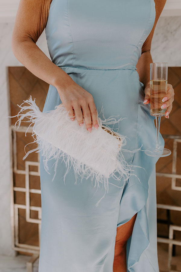 Dramatic Moment Feather Clutch Image - 1