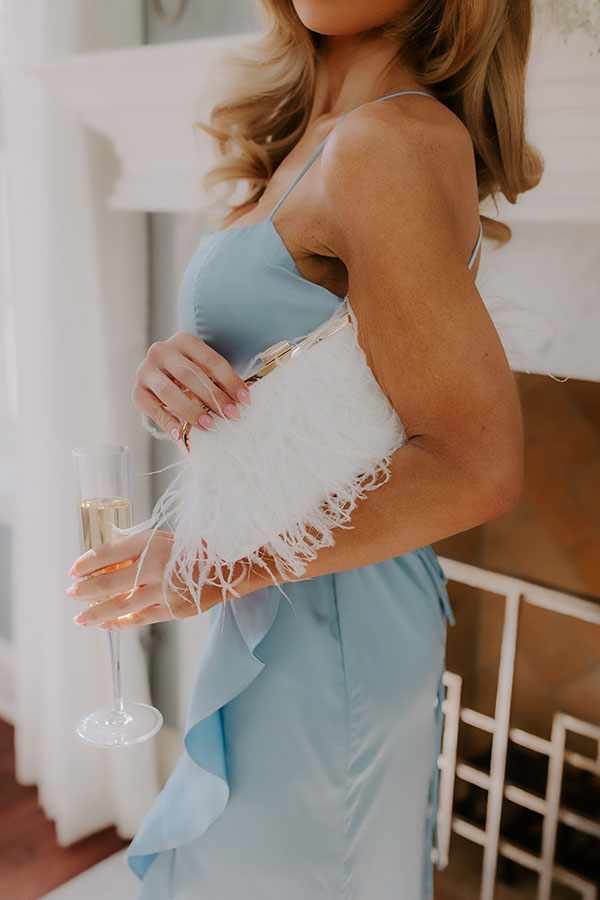 Dramatic Moment Feather Clutch Image - 3