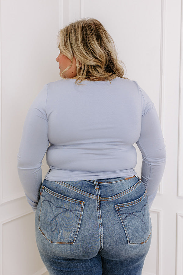 Sassy and Chic Top in Sky Blue Curves Image - 5