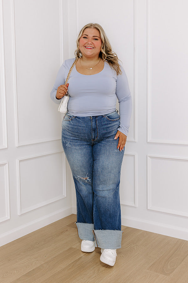 Sassy and Chic Top in Sky Blue Curves Image - 4