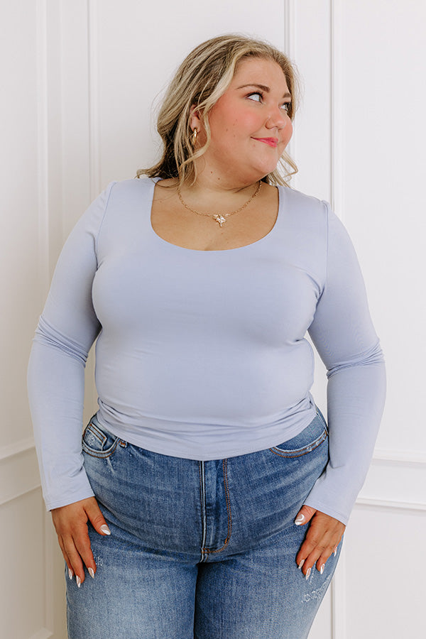 Sassy and Chic Top in Sky Blue Curves Image - 1