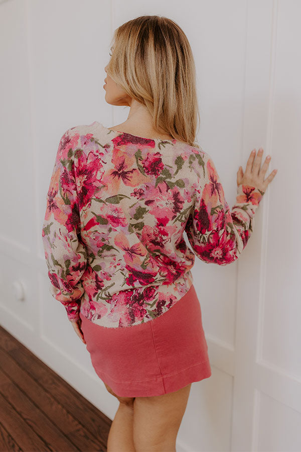 Full Bloom Knit Sweater Top Image - 5