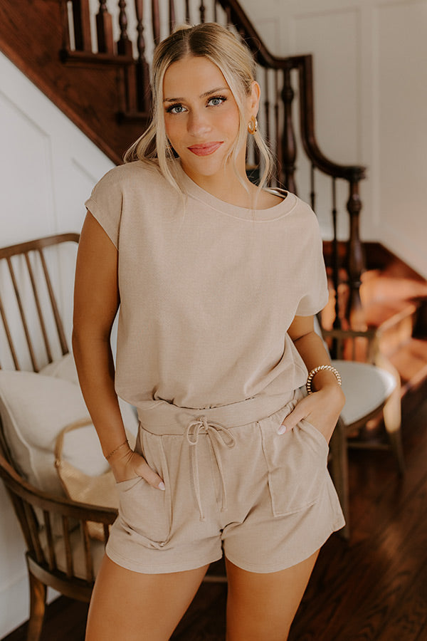 Casual Convo Vintage Wash Tee in Iced Latte Image - 2