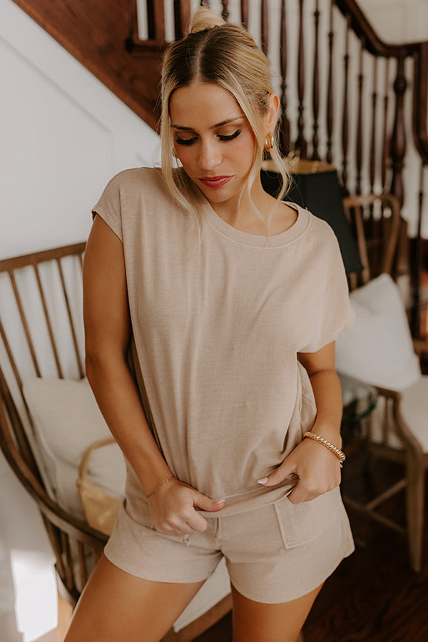 Casual Convo Vintage Wash Tee in Iced Latte Image - 3