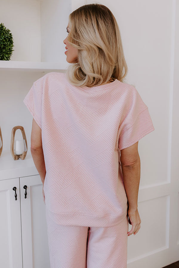 Lattes First Shift Top in Light Pink Image - 4