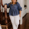 Heartfelt Happiness Chambray Top Curves Image - 1