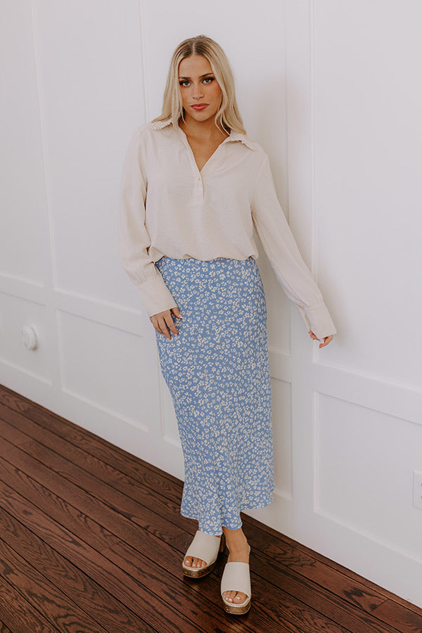 The Penelope High Waist Floral Midi Skirt Image - 1
