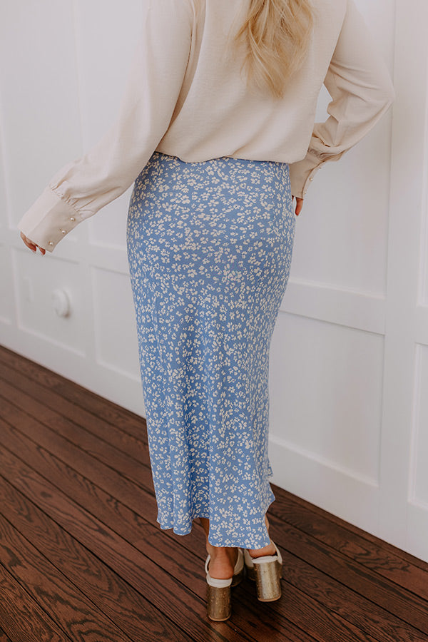 The Penelope High Waist Floral Midi Skirt Image - 2